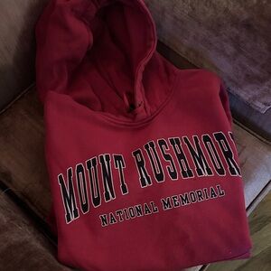 Mount Rushmore Red Hoodie
